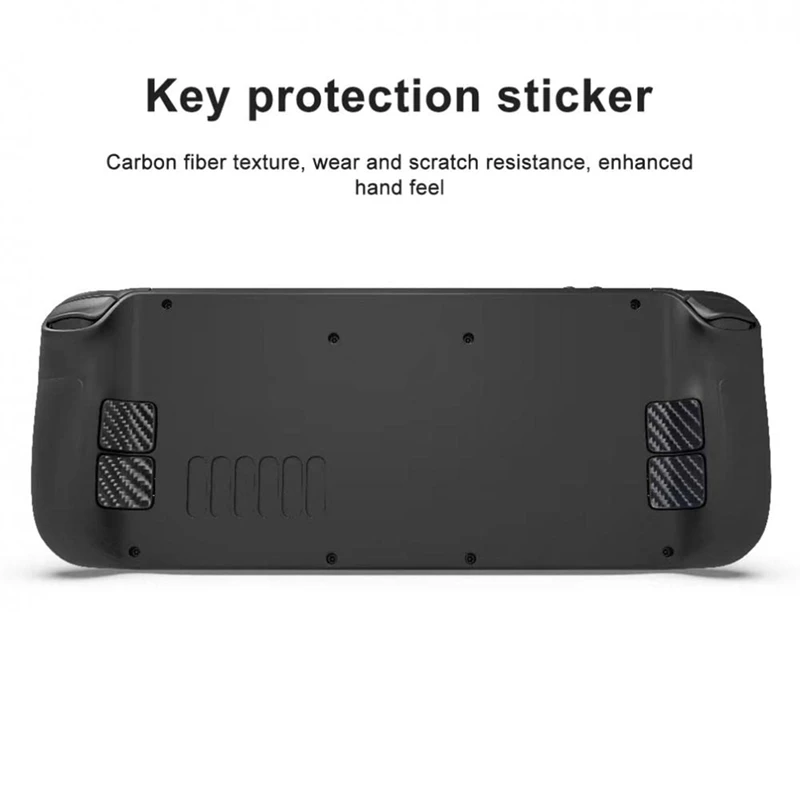 For Steam Deck Dust Plugs Protection Set Dustproof Dust Plug + Button Trackpad Sticker + Silicone Rocker Cap Set Kit