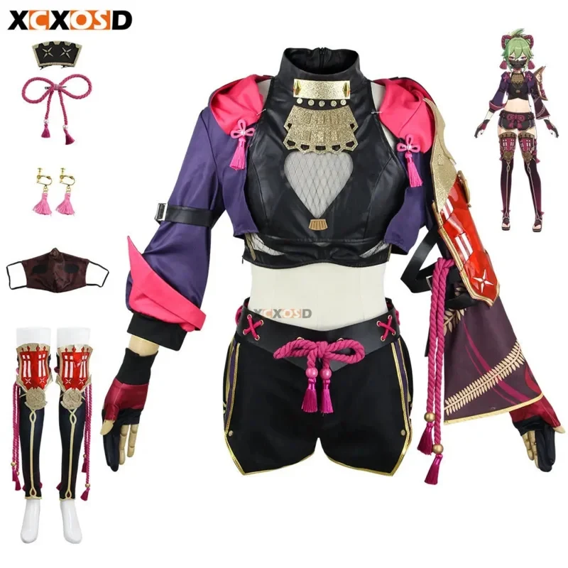 x;3,c'5\b/Kuki Shinobu Costumes Cosplay Wig Mender of Tribulations Halloween Brithday Roleplay Sui5'g,\j'8/ view 2