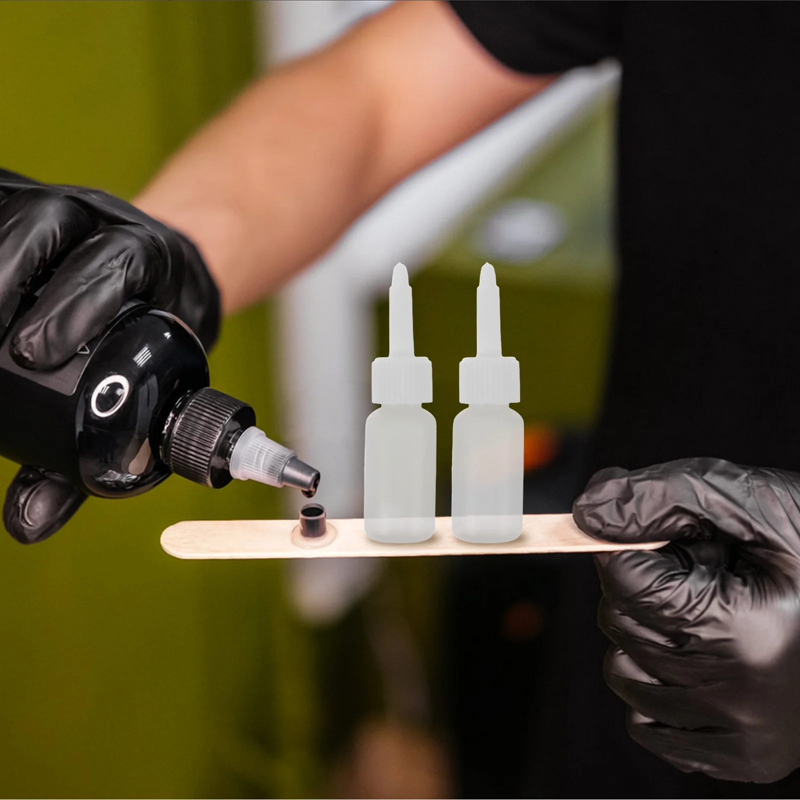 

50pcs Tattoo Pigment Storage Bottles Clear Reusable Plastic Refillable Ink Containers For Artists Squeeze Dispensing Bottles