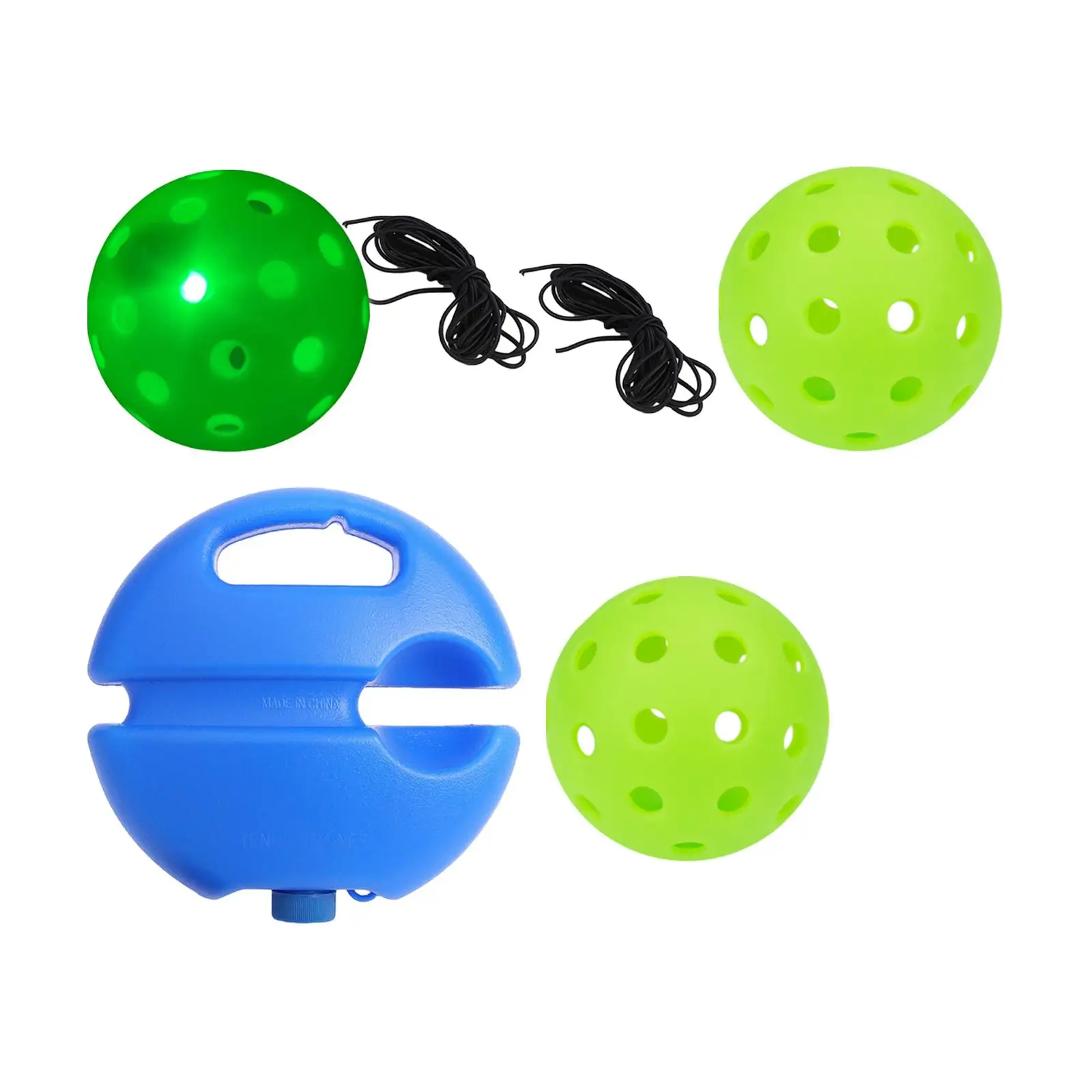 Pickleball Trainer Exercise Professional Beginner Adult Kids LED Pickleball Ball with Rope Portable Enhances Skills Self Study