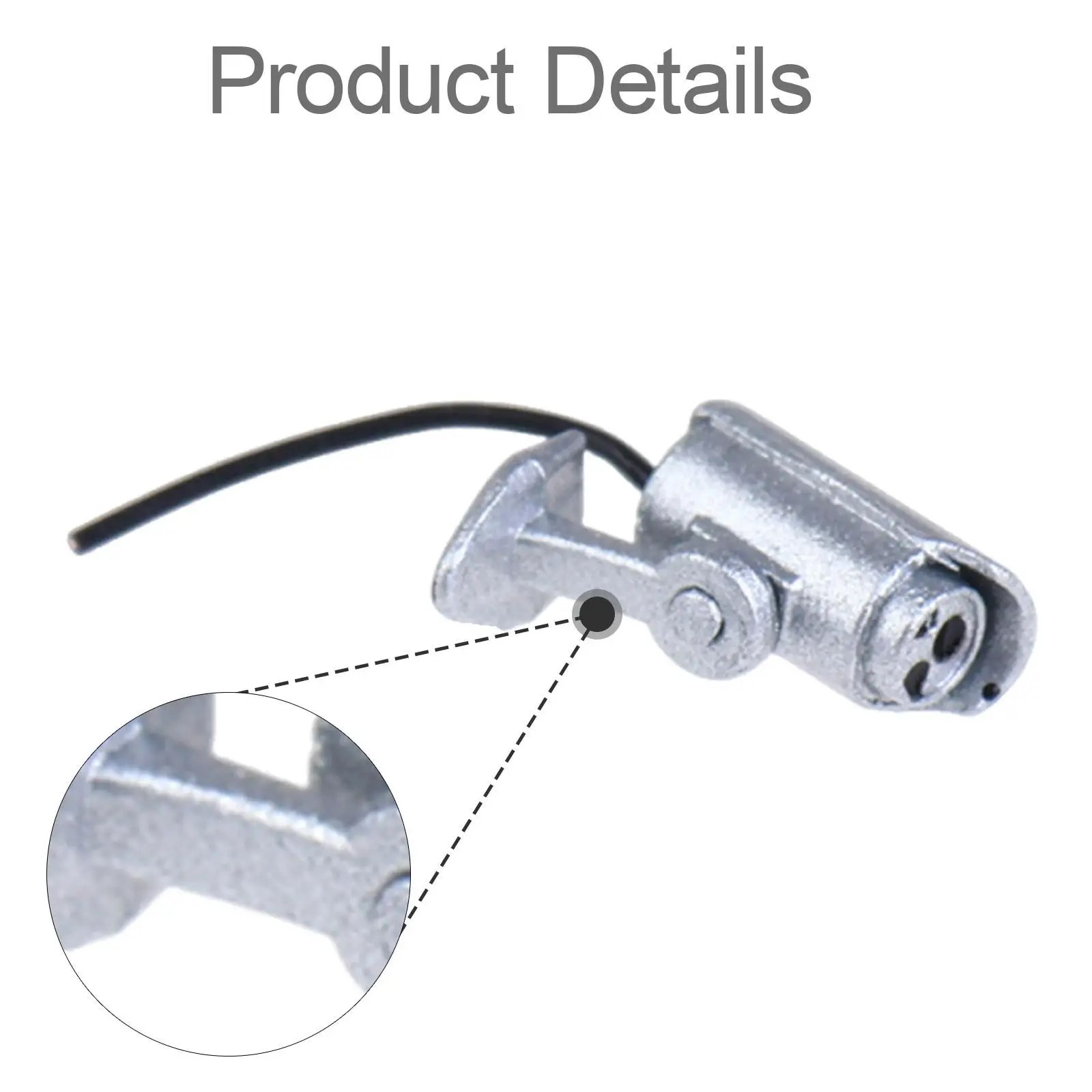 Câmera de segurança para casa de bonecas em escala 1:12, modelo realista de segurança