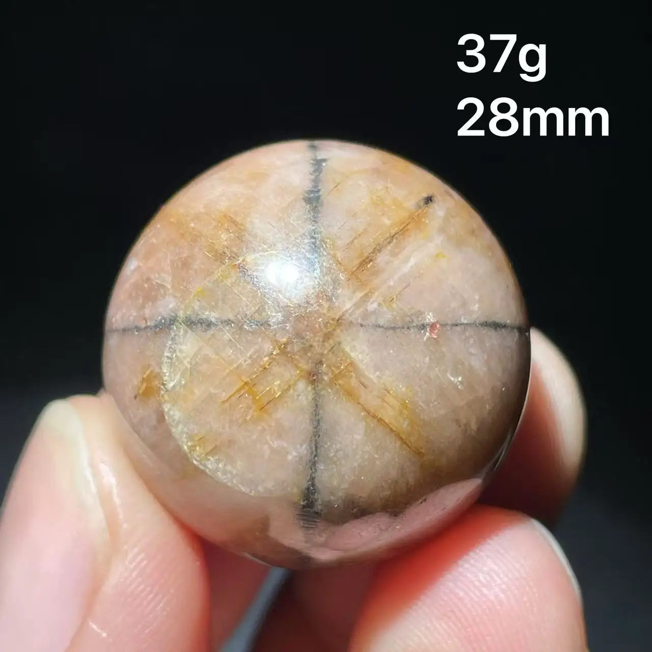 100% natural, Chiastolite ball, cross stone ball home decor from Sri Lanka