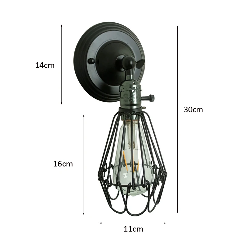 Hot Sell Flower Bedroom Bedside Light American Retro Loft Wall Lamp For Living Room Restaurant Cafe Bar TV Background Wall Light