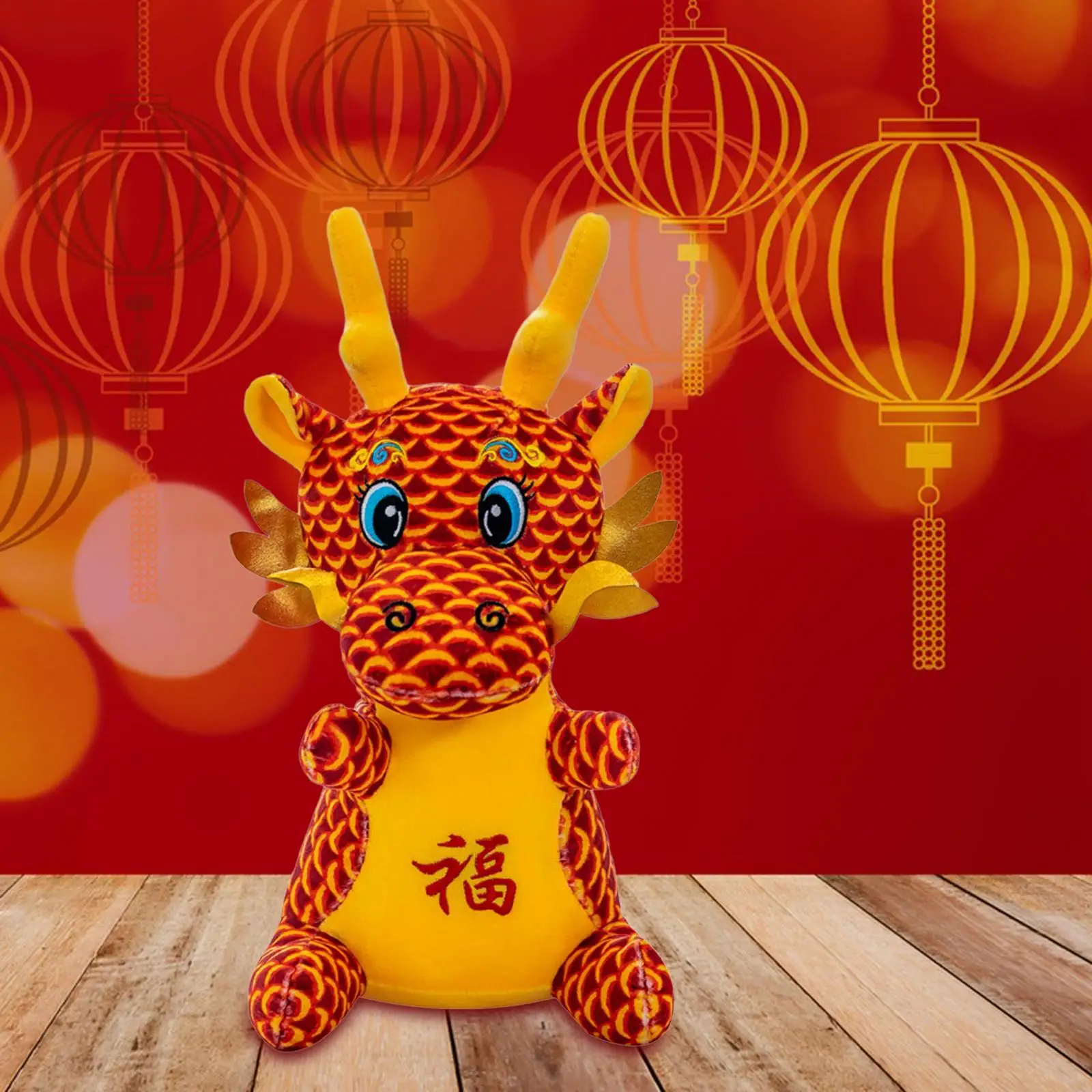 Chinesischer Drache Plüschtier Neujahr Stofftier Puppe Mehrzweck Neujahr