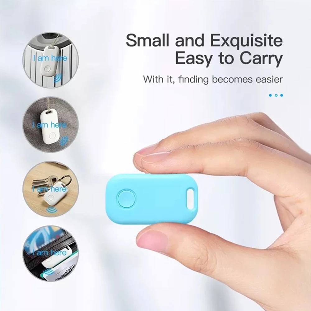 Mini GPS Tracker Anti Lost Keychain Alarm Smart Wireless Bluetooth-compatible Location Tracker Tag 2-way Search Key Finder