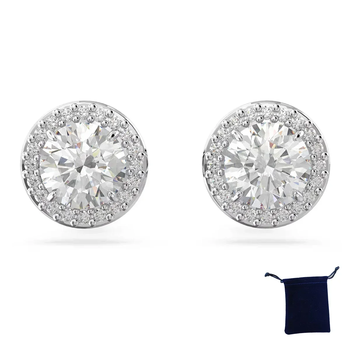 Hoge kwaliteit dames klassieke geluk diamant ronde kristallen ketting set S925 zilveren prachtige Una Angelic-serie sieradenset
