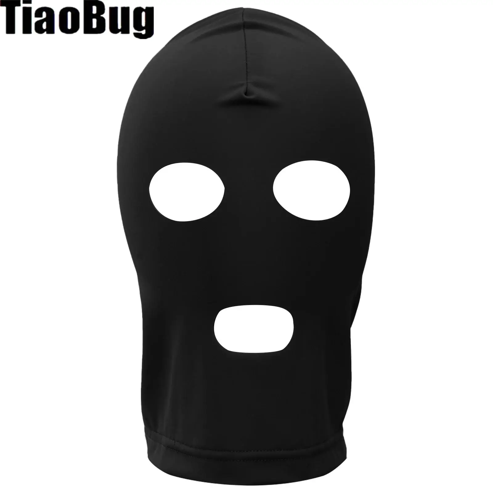 Full Cover Nylon Hood Mask Elastic Breathable Stretchy Costume Hood Mask for Lover Couple Bed Game Supplies