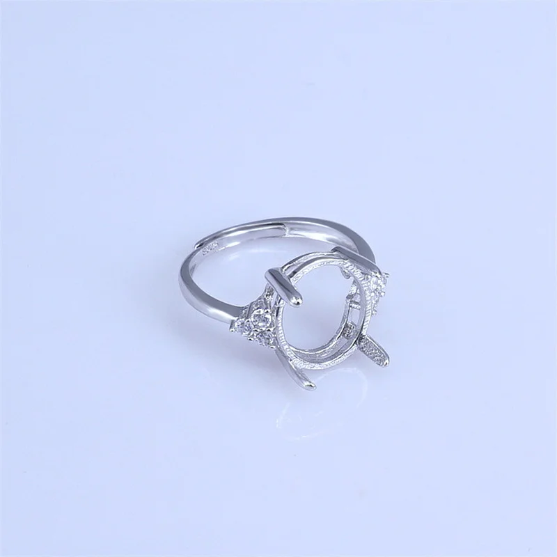 Setting 5*7/6*8/7*9/8*10/9*11/10*12/11*13/12*16/13*17mmGemstone S925 Sterling Silver Ring Empty DIY for Women Fine Charm Jewelry