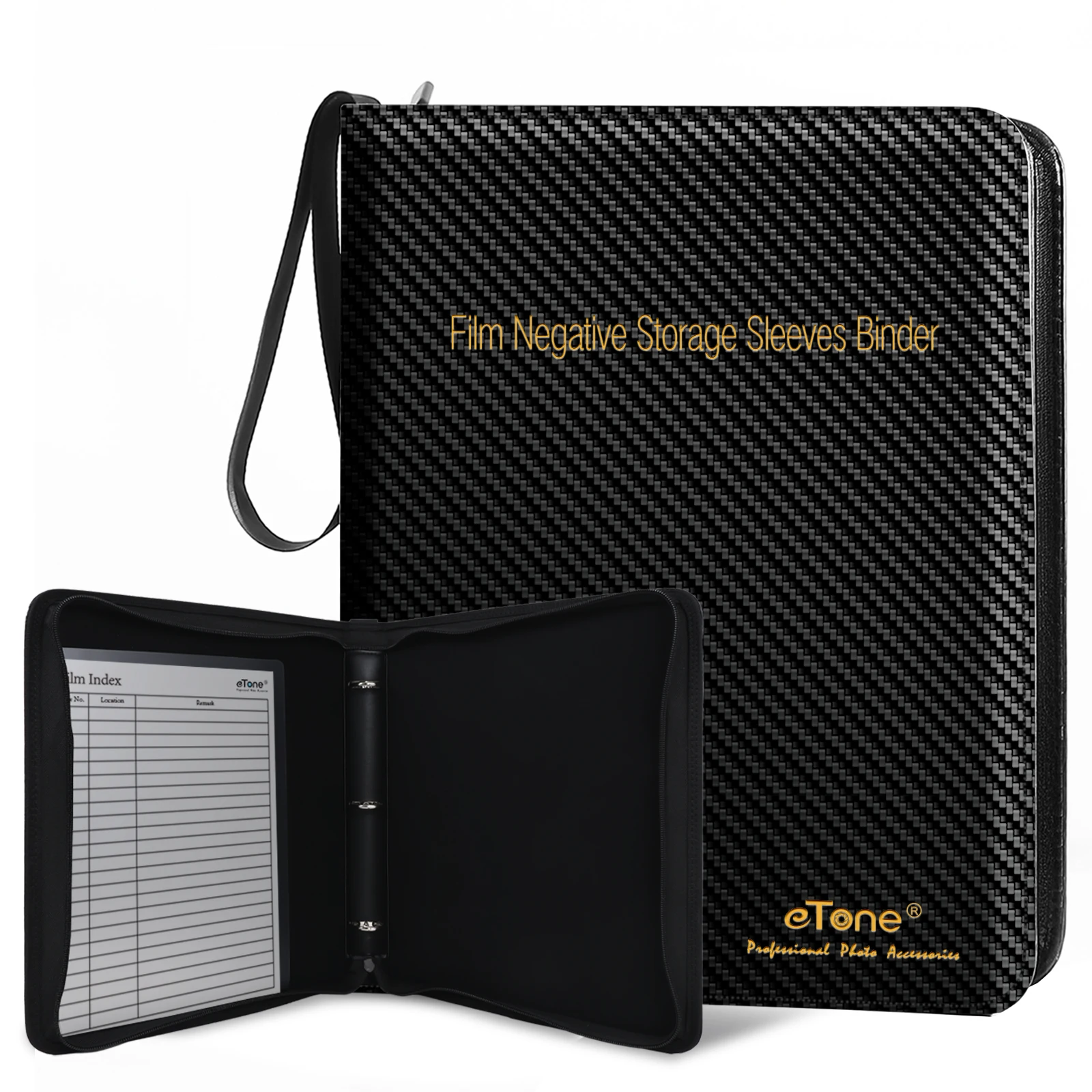 eTone Brand New Refined Film Negative Album Protector Storage Box Zipper Sleeves Binder for 135 35mm 120 4x5 8x10 Film Negative