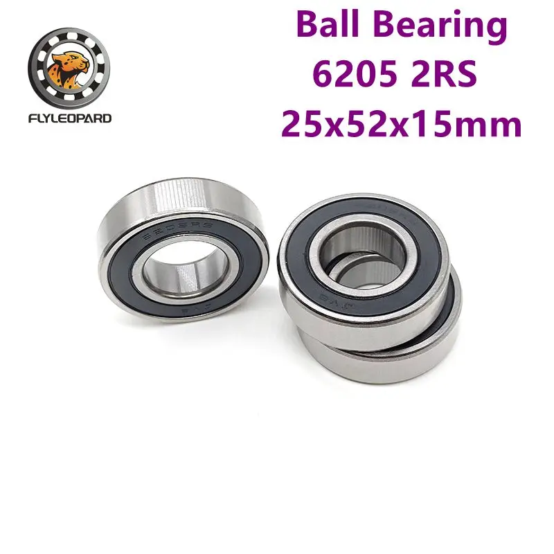 

1PCS 6205RS 25x52x15mm Single Row Sealed Deep Groove Ball Bearing Suitable for General Equipment such as Motors and Reducers