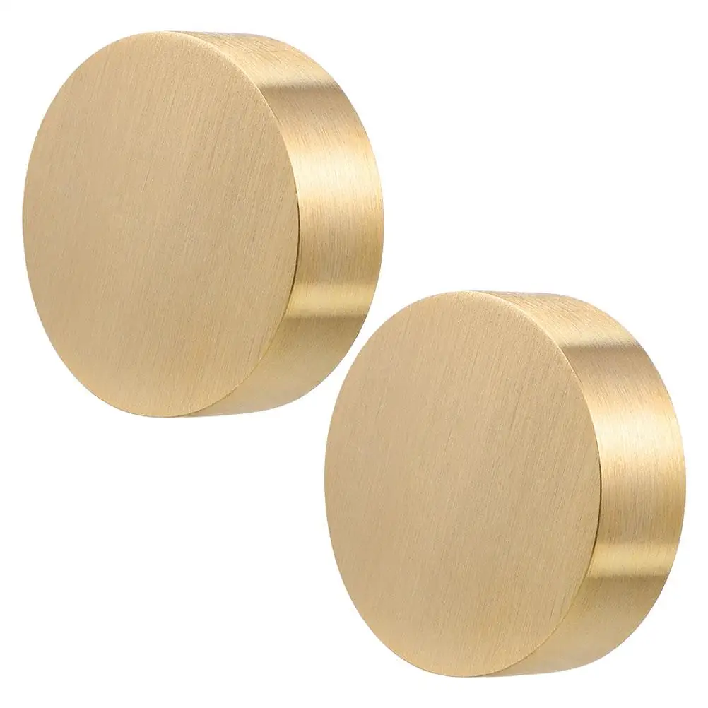 

2 PCS Solid Round Paperweights Heavy Brass Desktop Decorations for Office Study Room Canvas Weights Supplies