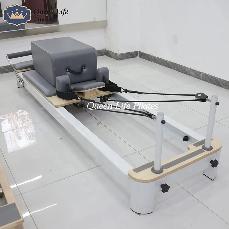 Hot Selling Durable Aluminium Alloy White Pilates Reformer Bed Machine Commercial Yoga Studio Gym Fitness Equipment
