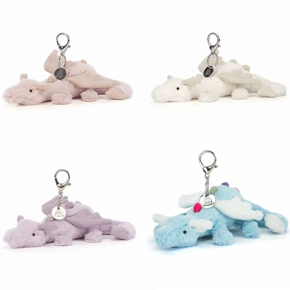 

Новый плюшевый брелок-дракон: белый, фиолетовый, синий, розовый. Плюшевая игрушка-подвеска, украшение, подарок для девочки.