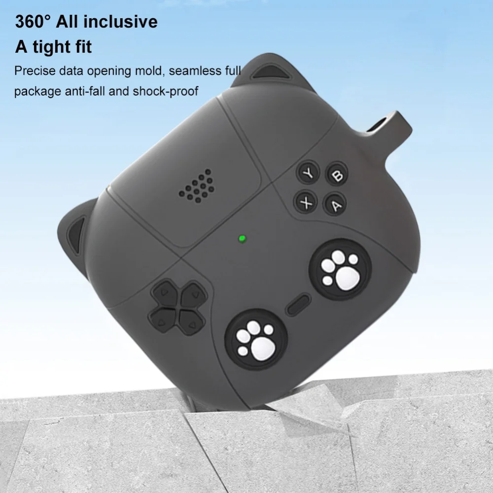 Silicone Earphones Case Protective Cover Front LED Visible Protective Case Protector Cover for Airpods 4 (2024)