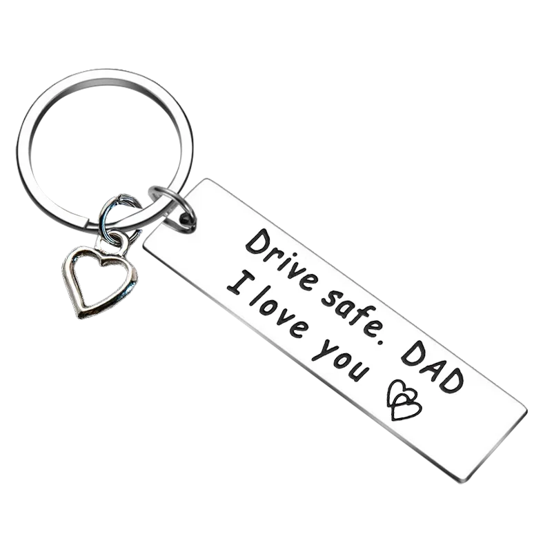 Dad Gifts Keychain Pendant Drive Safe Dad Key Chain I Love You Father Gifts