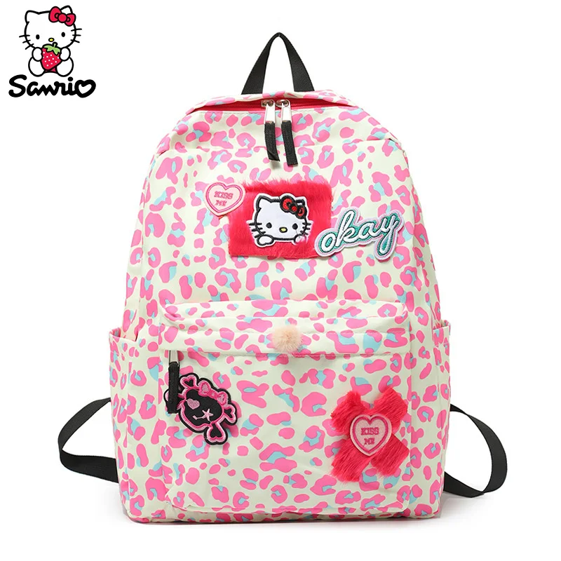 

Y2K Hello Kitty Backpack Sanrio Bag Fashion Travel Schoolbag Kawaii Anime Women Bagpack Storage Pouch Double Shoulder Gift Girl