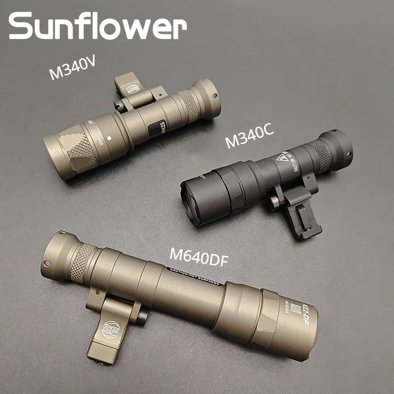 

Tactical SF M340C M340V M640V M640DF Scout Light Hunting Rifle lights M600 M300 LED Flashlight Weapon Light Metal Fit 20mm Rail