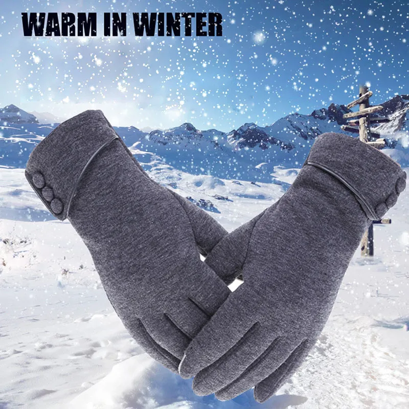 Fashion Outdoor Ski Gloves Non-Down Fleece Touch Screen Gloves Full Finger Hand Gloves Wind Protect Hands Winter Warm Gloves