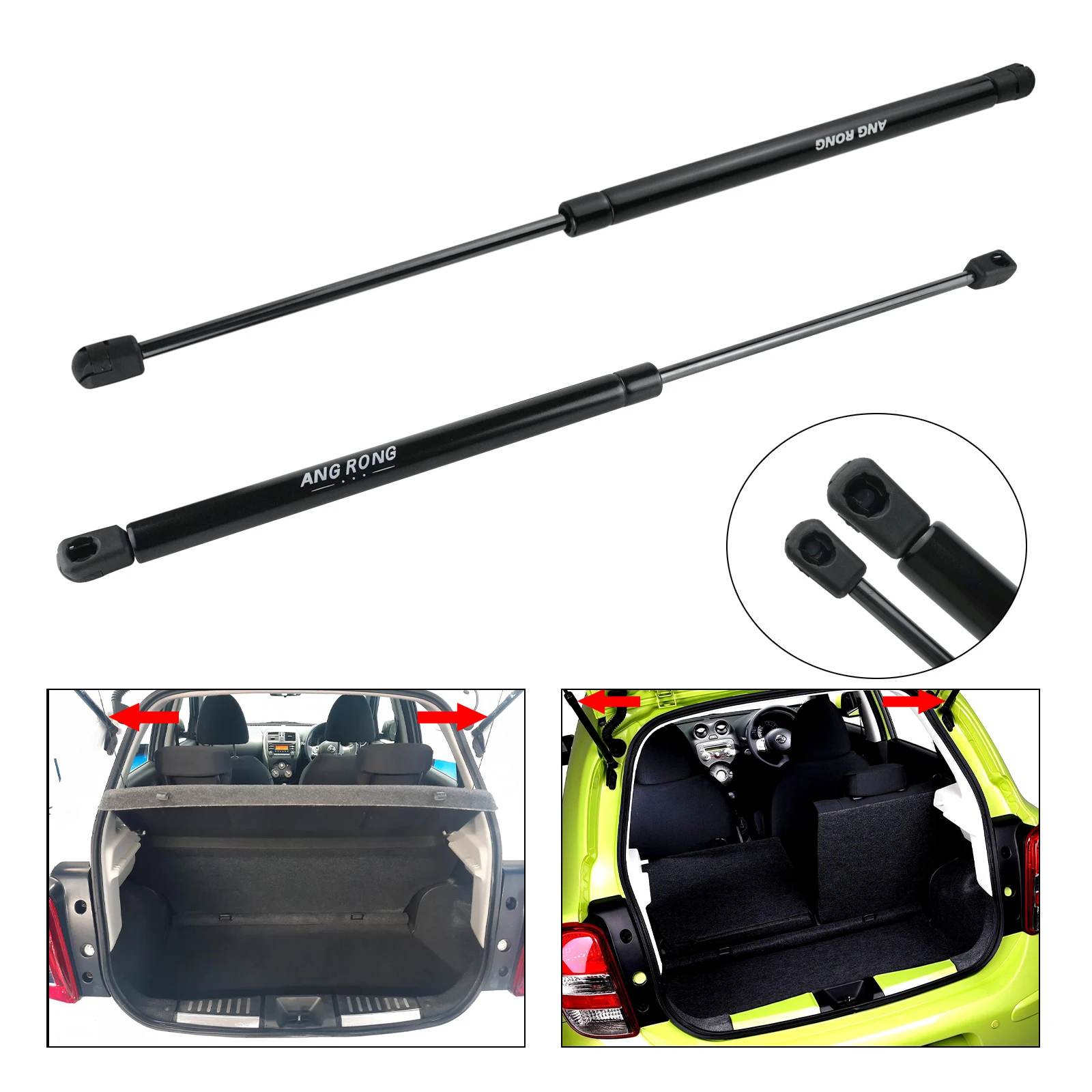 2x elevador de resorte de puntales de Gas para maletero de puerta trasera para Nissan Micra IV MK4 K13 2010 2011 2012-06/2013 OE 904501HB0A 904511HB0A