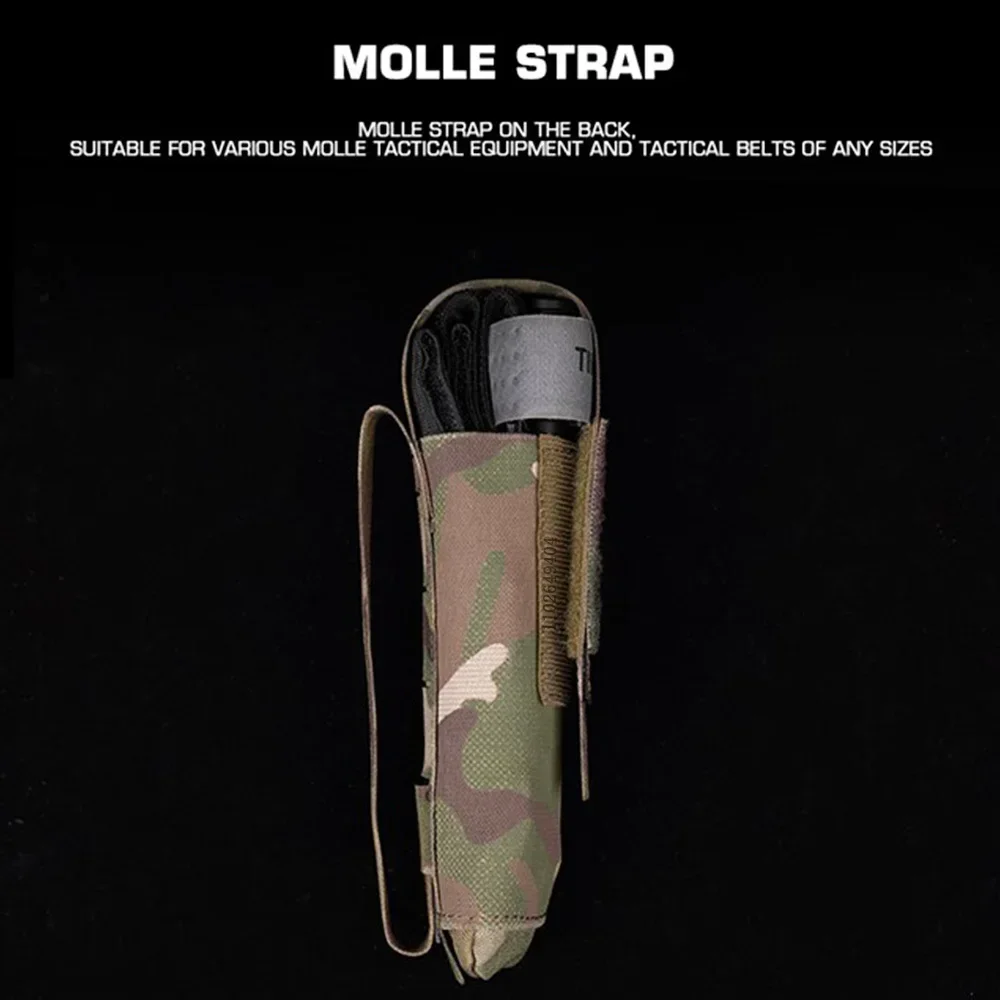 Tactical Tourniquet Pouch EDC Help Kit Tools MOLLE Emergency Med Storage Bag Hunting Rescue Bag Sports Medical Equipment Pocket