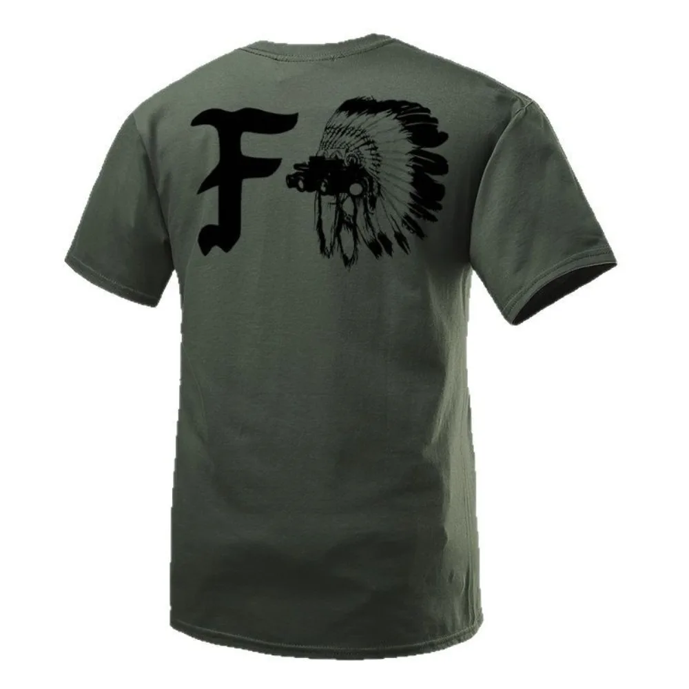 T-shirt d'instructeur de brouillard tactique, série tribe de groupe d'observations avant, col rond, manches courtes, Bonnet F & War imprimé