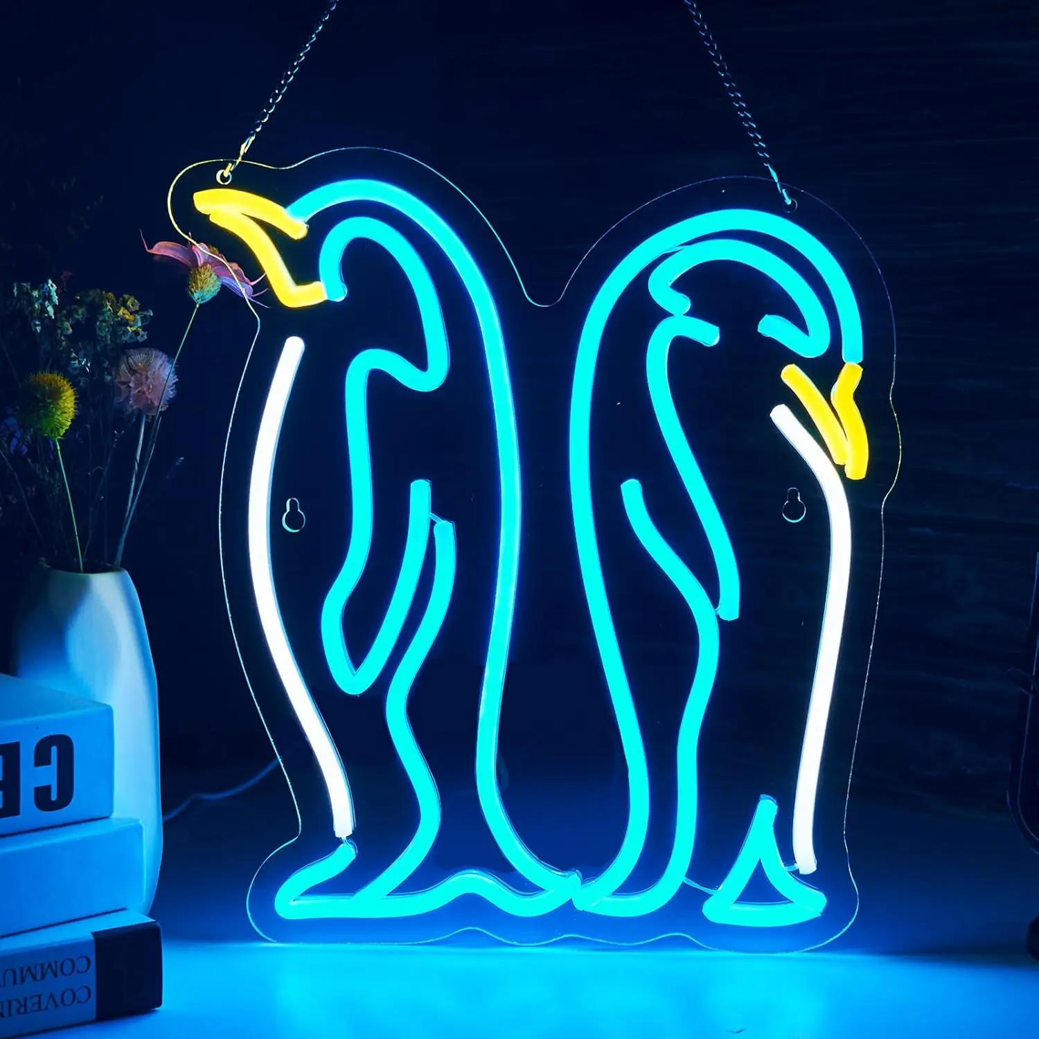 

Penguin Neon Sign USB Powered LED Neon Lights Kids Room Birthday Party Gaming Room Bedroom Decoration Gift Art Wall Light