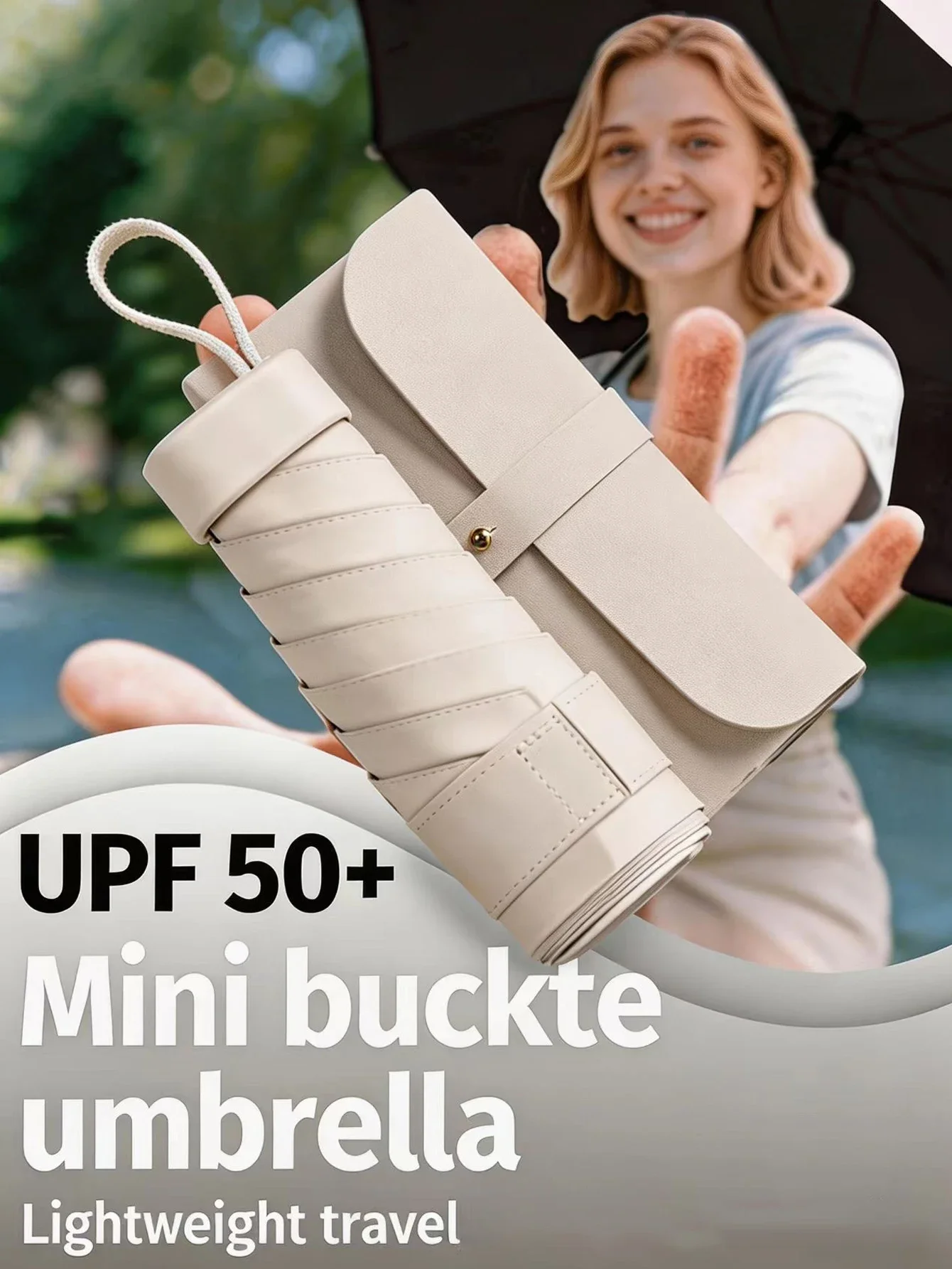 Mini Umbrella Capsule Dual-Use Sunny And Rainy Modes Rainproof Sun Protection Portable Outdoor Travel Parasol for Easy Carry