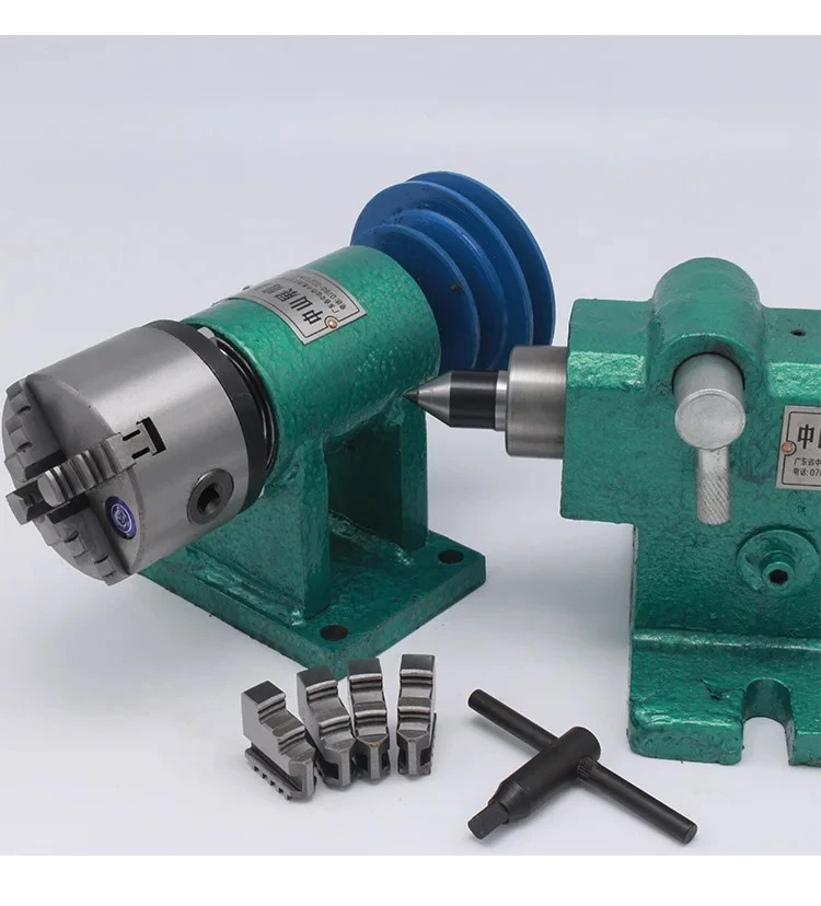 80/100 Lathe Spindle with Pneumatic Chuck Woodworking Metal Automatic Numerical Control Three-jaw Chuck Power