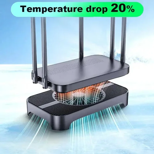 Imagen 2 del producto Base de radiador enrutador Z-X3, decodificador óptico Cat, MINI soporte de Host, ventilador de 14CM