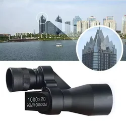 1000x20 High Magnification Portable Mini Monocular Telescope - HD Zoom Optics Waterproof for Outdoor Hunting Camping Fishing