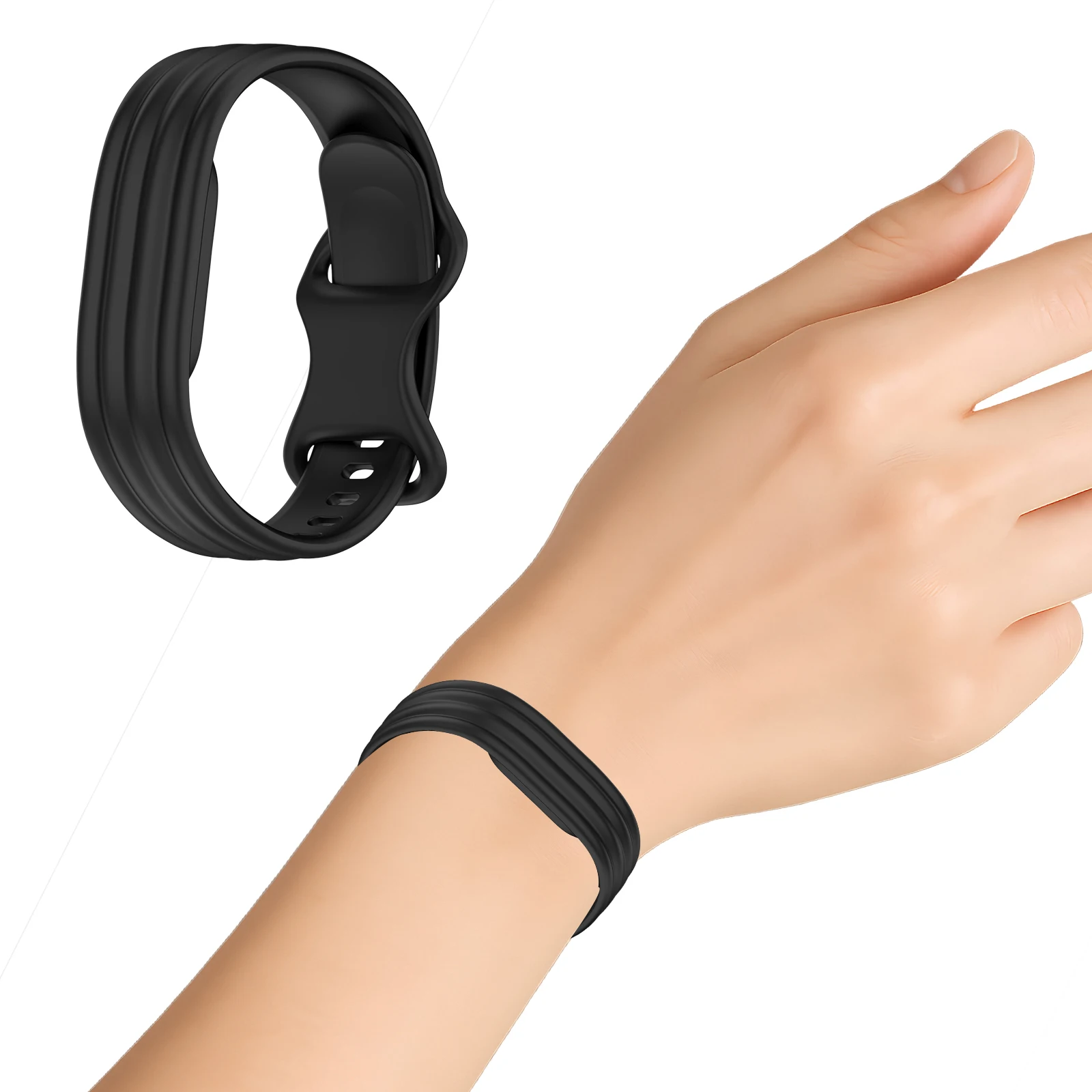 For Google Fitbit Air Quick Release Wristwatch Straps Non-Slip Soft Replacement Wrist Strap TPU for Outdoor Travel Commute