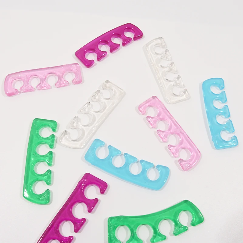 2 Stück (1 Paar) weicher Silikon-Finger-Zehenspreizer, weiches Silikon, 5 Farben, flexible Finger-Zehen-Abstandshalter für Nagellack- und Pediküre-Werkzeuge – Detail 10