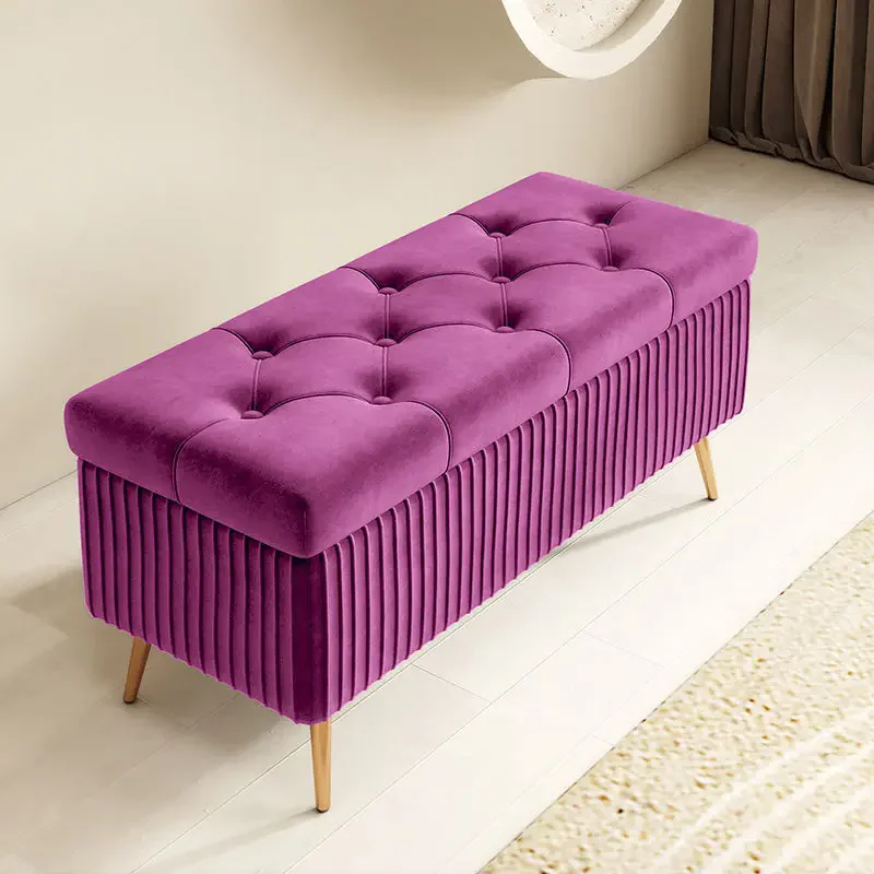 Fabric Ottomans long Sofa Bench with Storage Nordic luxury Home Creative Doorway Corridor Shoe Changing Stool cloth store chair