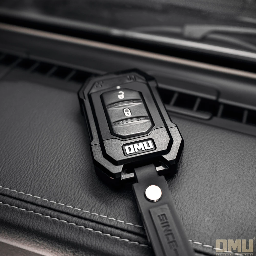 Lantsun OMU013 Key Case Key Fob Metal Key Cover for Jeep for Wrangler JL/JT Exterior Accessories