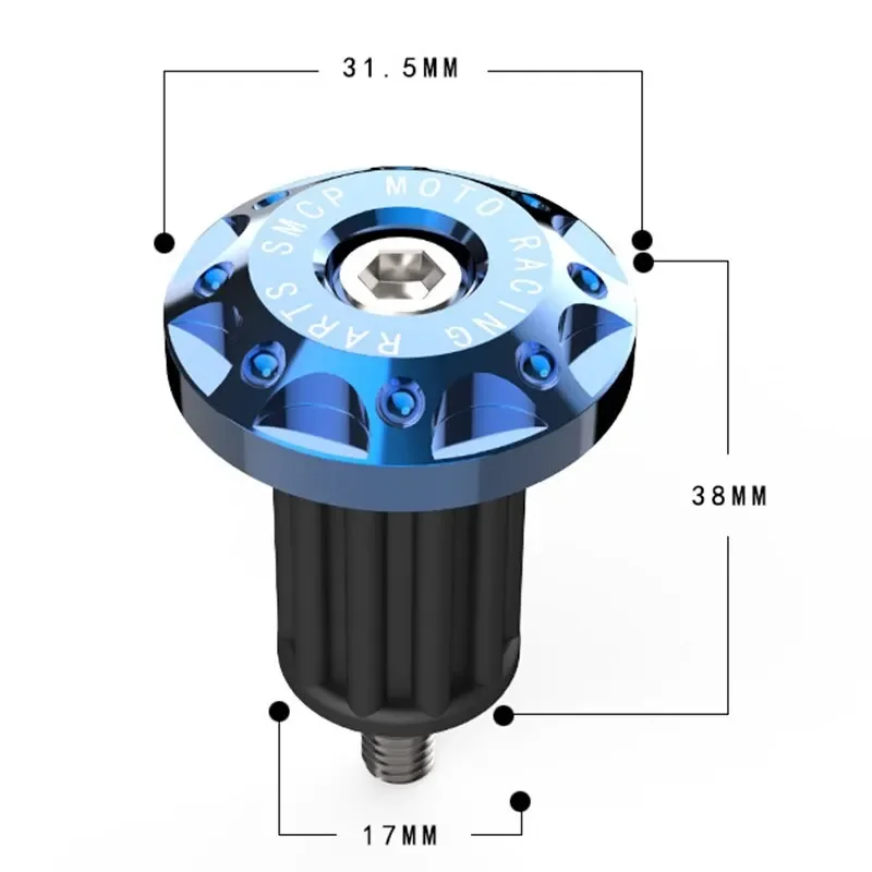 17mm Inner Diameter Motorcycle Electric Vehicle Handle Bar Ends Grips Moto CNC Metal Handlebar Motor Bike Grips Bike Accessories image 5