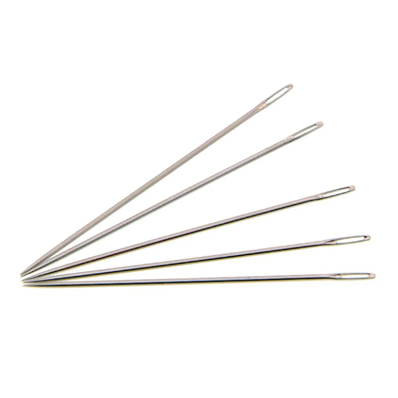 25pcs/Set High Hardness Needle Big Eye Sewing Needles Bodkin Needlework Home Stainless Steel DIY Craft Clothes Stitching Needle