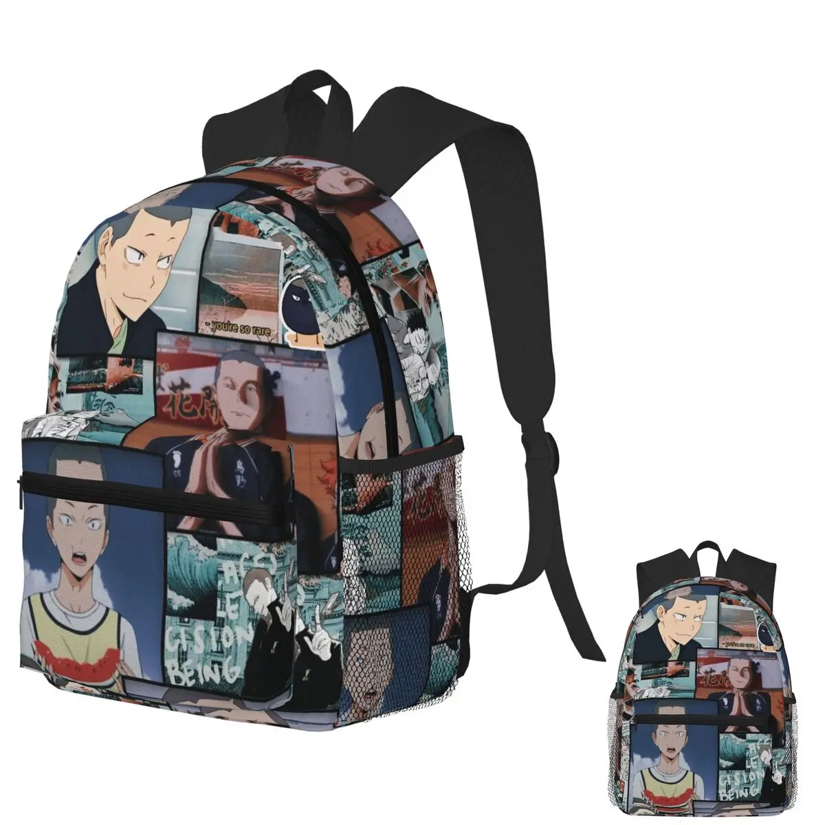 

Haikyuu Manga Ryunosuke Tanaka студенческий рюкзак школьная сумка походный дорожный рюкзак для мальчиков и девочек модная сумка для книг сумки на плечо