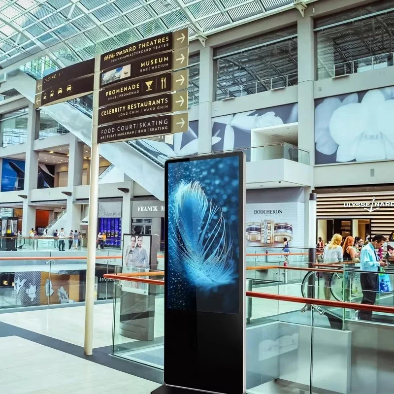 Screen Outdoor Indoor 43 55 Inch Floor-to-Ceiling Digital Signage Kiosk LCD TV Touchscreen 4K Resolution 3-Year Warranty