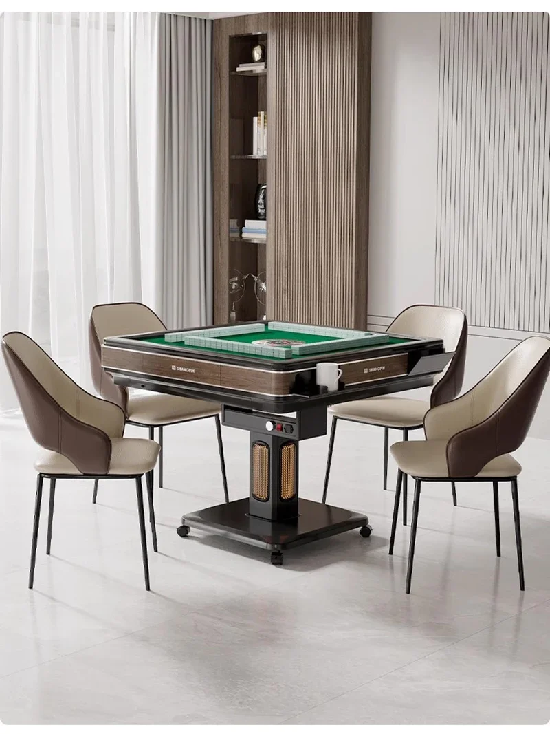 Modern Brain Power Dining Table Fold Automatic Shuffling Warm Breeze Mahjong Table Low Volume Mesa Comedor Home Furniture LVMC