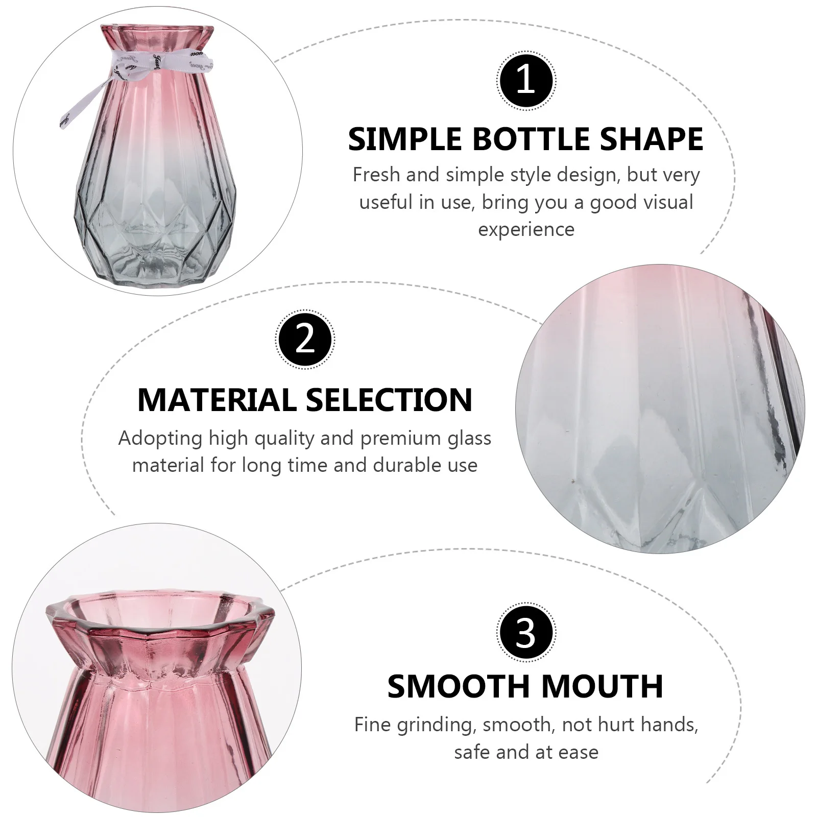 

Gradient Vase Large Size Europe Style Simple Hydroponic Ornament Flower Arrangement Home Decor Hydroponic Ornament