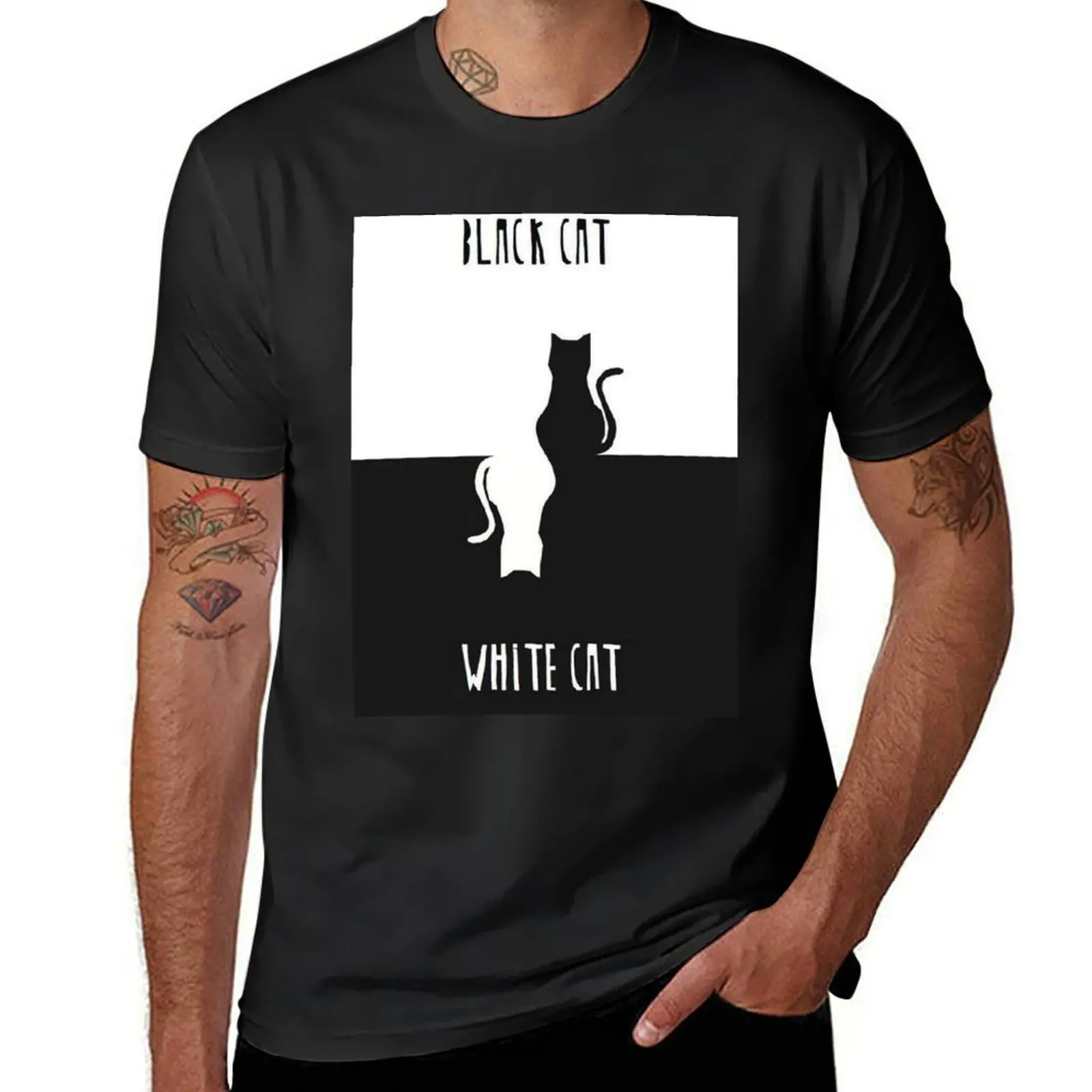 Black Cat White Cat by Emir Kusturica Movie Poster T-Shirt sports fans boys animal print customs anime black t shirts for men