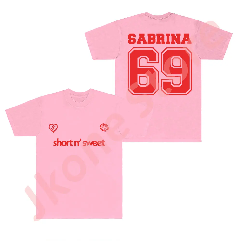 Sabrina Carpenter 69 Tee Short n\' Sweet Tour Logo Merch T-Shirts Cosplay Women Men Fashion Crewneck Short Sleeve