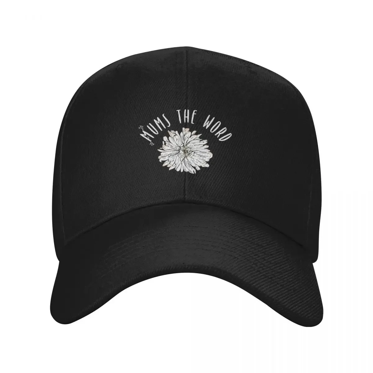 

Mums The Word Chrysanthemum White Pink Flower Florist Baseball Cap hiking hat Custom Cap Hats For Women Men's