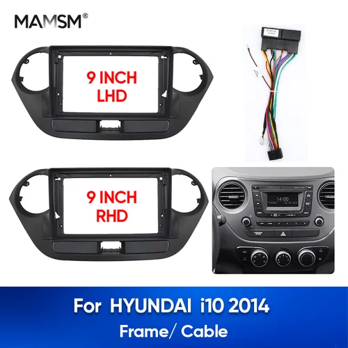 Imagen 1 del producto MAMSM para HYUNDAI I10 2014 Radio estéreo para coche Panel de DVD Kit de montaje de Audio Fascia Multimedia inalámbrico Carplay Auto Radio DVD Kit