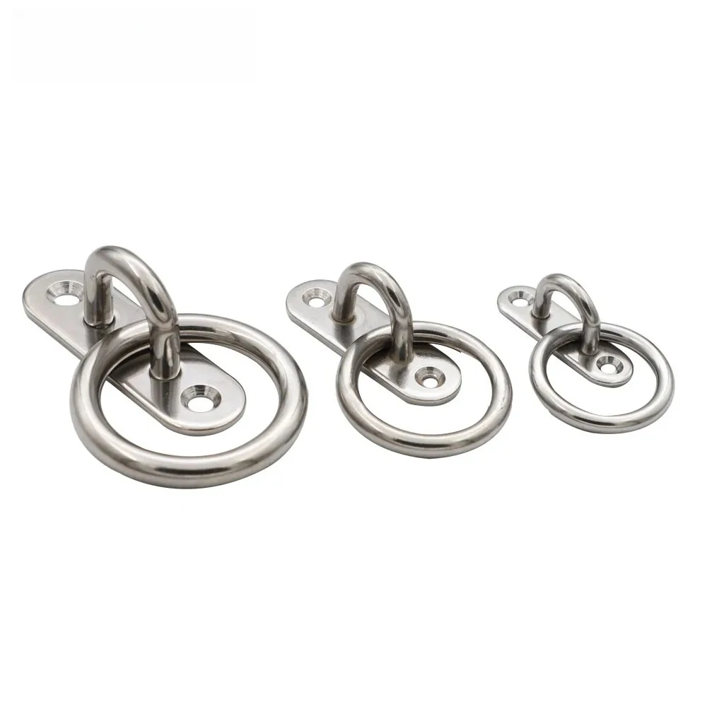 Boa Accessories Marine Grade Stainless Steel Oblong Pad Eye With Ring Plate seat ship hardware accessories