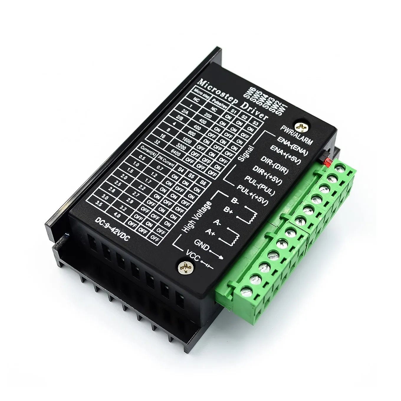 42/57/86 TB6600 wood router machine stepper motor driver 32 segments upgraded version 4.0A 42VDC cnc milling kits