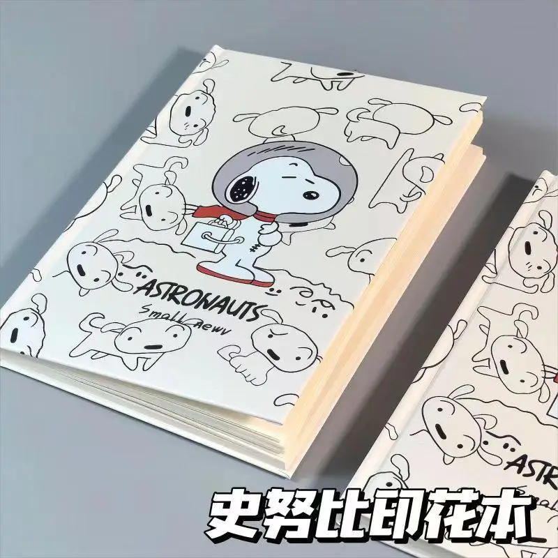 New Kawaii Cute Snoopy Notebook Hard Shell Notebook Student Class Notebook Thickened Durable Cartoon Ins Gift For Children