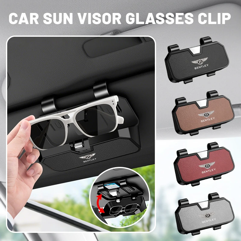 

Sun Visor Glasses Clip Anti-Scratch Eyeglasses Holder for Interior For Bentley Continental GT MULLINERBentaygaFlyingHurtlingSpur