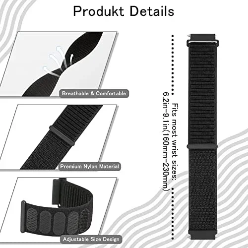 Cinturino in nylon da 18 mm per Huawei Watch 5/ GT5 Pro 42 mm cinturino traspirante moda per Huawei Watch GT5 GT4 cinturino da 41 mm