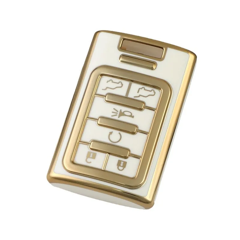 6 Buttons Car Key Case Cover Protector for Cadillac SRX ATS ELR XTS 2010 2011 2012 2013 2014 2015 Keyless Entry Remote Control